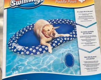 Flotteur de piscine à ressort de Swimways pour grand chien - Grand (65 livres et plus)