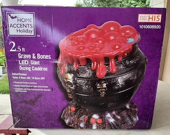 Home Accents 2.5 ft. Giant LED Oozing Cauldron  Halloween Prop With Sound Effect