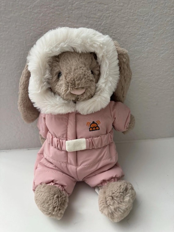 Jellycat Plush Bashful Bunny 'snow Suit' 12.2in X 4.7in X 3.5in - Etsy
