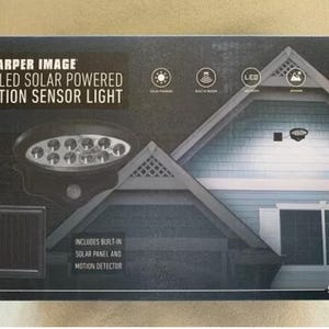 Lámpara solar con sensor de movimiento de 10 LED de imagen más nítida, resistente a la intemperie para exteriores