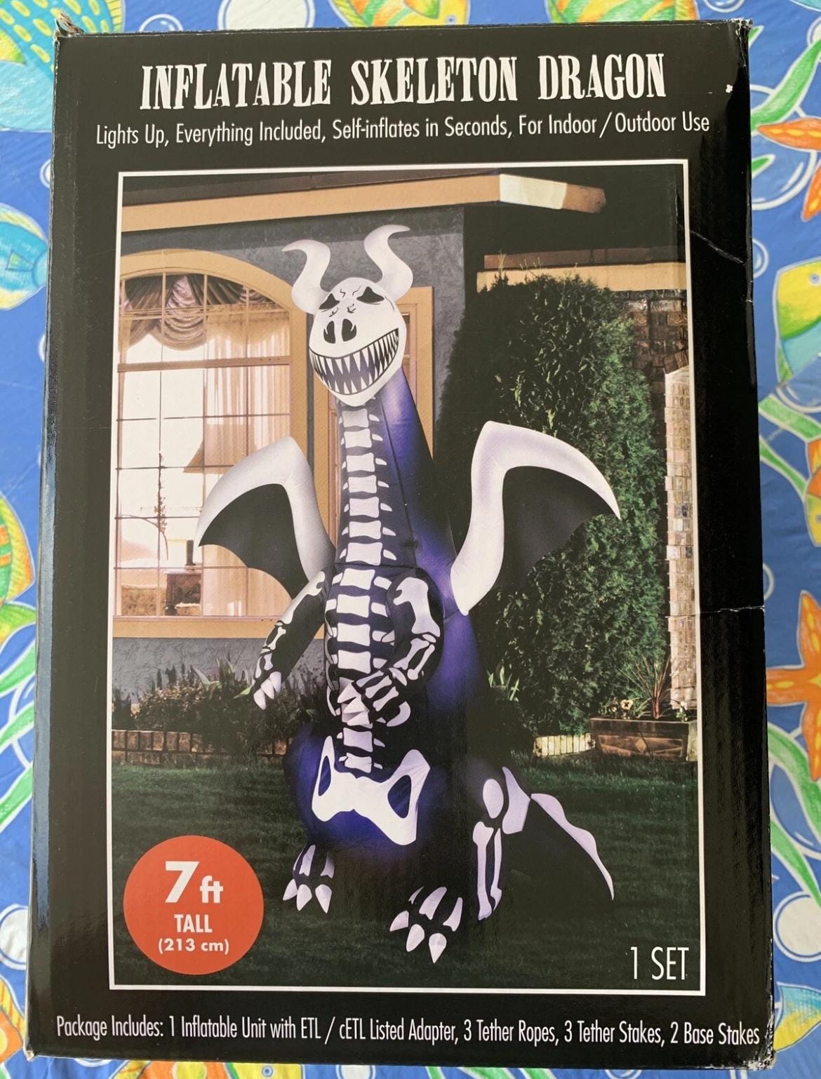 Light-up Inflatable Skeleton Dragon, Looks Purple When Lit Throughout - Etsy