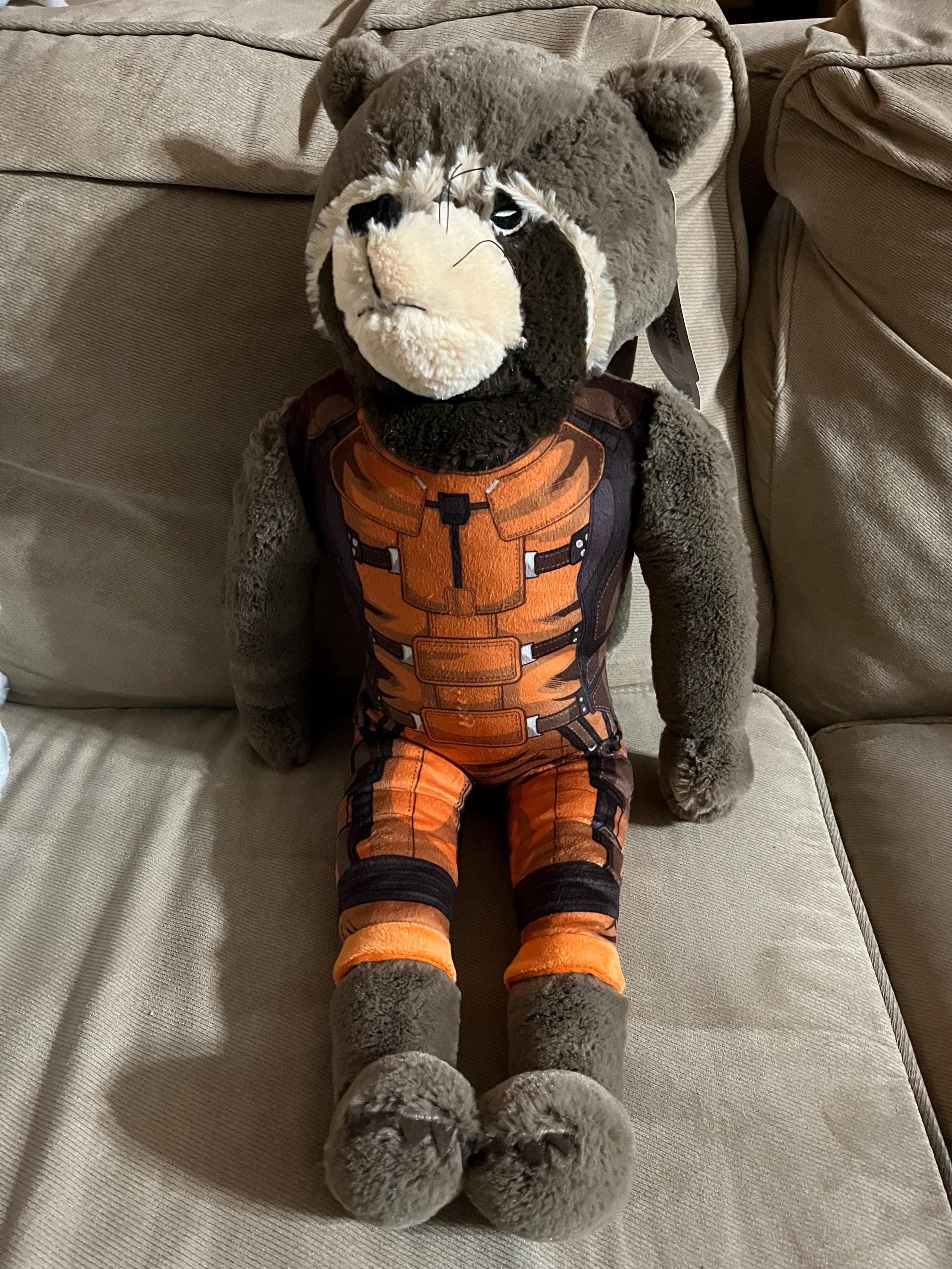 【Marvel×picone】teddybearレオパードOP Giant Marvel Guardians of the Galaxy Rocket the Racoon Plush