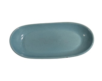 Vernon Ware Aqua Heavenly days Butter Dish MCM no lid 8" X 4" BD4