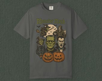 Vintage Halloween T-Shirt Monster Mash Halloween T-Shirt Vintage Halloween Frankenstein Halloween Shirt Summerween Shirt Retro Halloween