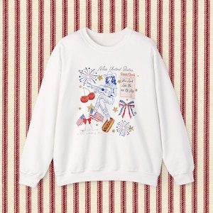 Vintage Americana Sweatshirt USA Sweatshirt Patriotic Sweatshirt 4th Of July Sweatshirt Miss United States Sweatshirt Cowgirl Sweatshirt