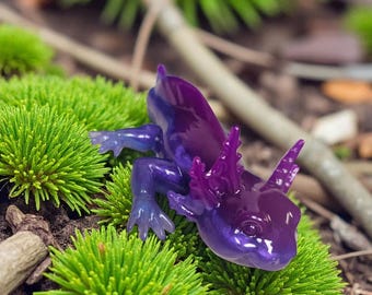 Large Custom Resin Axolotl Figurine – Adorable 3D Desk Decor, Unique Salamander Collectible, Cute Gift for Animal Lovers