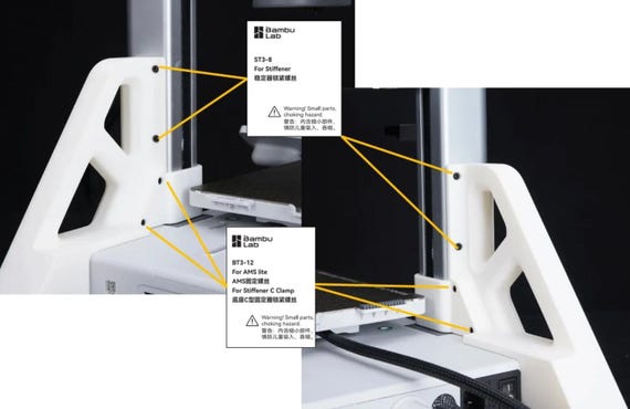 Ams lite キット Bambu A1 AMS Lite Top Mount Holder Kit With Stiffener Feet - Etsy