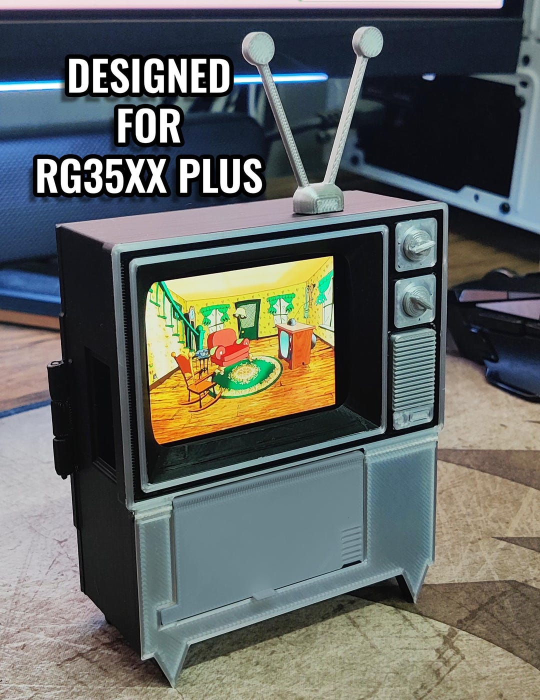 RG35XX Plus Retro TV Box Enclosure - Turns Your Miyoo Into a Retro TV ...