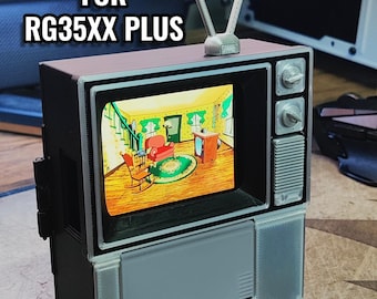 RG35XX Plus Retro TV Box Enclosure - Turns your Miyoo into a retro TV!