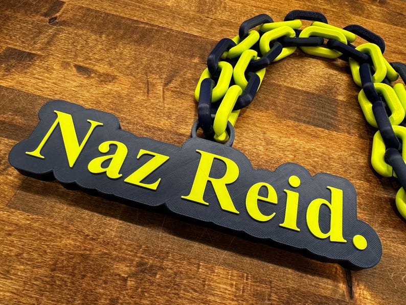 Reid Lettering Large Naz Reid Chain – 3D Printed Necklace - Etsy