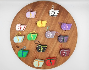 67 Dual Clicker Fidget Keychain – Custom Color Fidget Toy