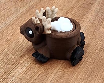 Moose Hot Cocoa Cup Fidget Clicker- Keychain