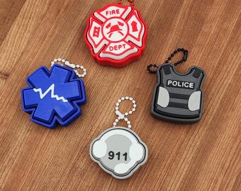 First Responder Fidget Clicker- Police- Firefighter- EMS- Dispatcher- Keychain