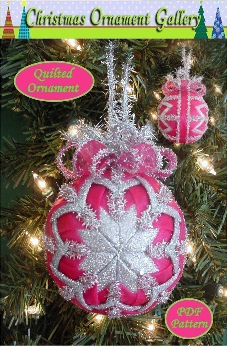 Quilted Christmas Ornament Pattern PDF Printable Downloadable Holidays XMAS image 4