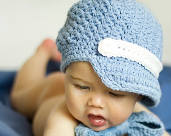 Crochet Newsboy Pattern -  Rainer Newsboy - Crochet Newsboy Hat Pattern Newborn to Ladies.