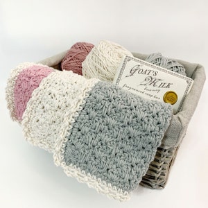 Crochet Dishcloth Pattern with Video Tutorial - Country Charm Crochet Dishcloth add Farmhouse Charm to Your Kitchen or Bathroom