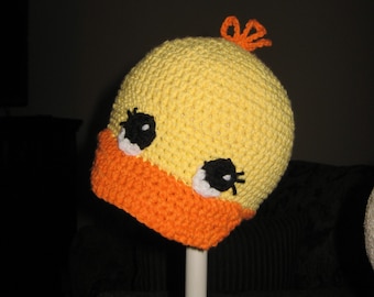 Crochet Duck Cap Pattern - Crochet Baby Cap Pattern - Crochet Newsboy Cap Pattern - Beginner Crochet Pattern
