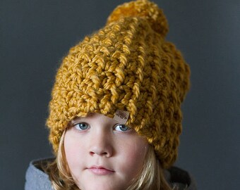 GEHAAKTE PATROON - Woodland Slouch Hat - Haak Slouchy Hat Patroon - Haak Super Bulky Garen Hoed - (Baby tot volwassene) - Instant PDF Download