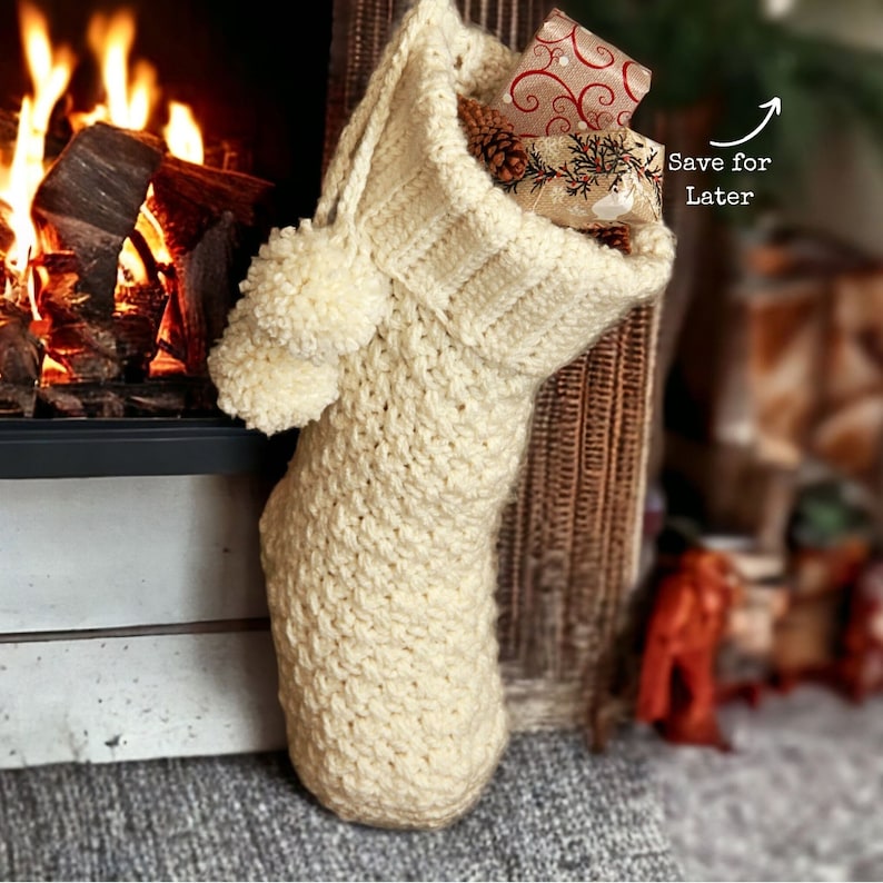 Crochet Pattern for Christmas, Brighton Crochet Christmas Stocking Pattern Christmas Stocking with Video Support, Christmas Crochet image 9