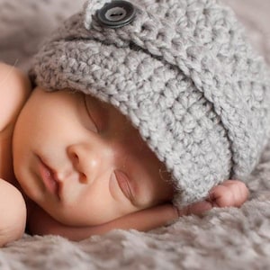 Crochet Pattern Cumberland Newsboy Cap Crochet Newsboy Hat Pattern Includes 6 Sizes