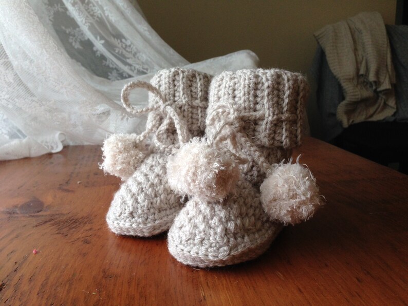 Crochet Baby Booties Pattern Brighton Crochet Baby Booties Pattern Crochet Baby Pattern Boots Baby Booties Crochet Pattern image 6