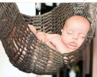 Crochet Hammock Pattern - Large Baby Hammock Photography Prop Only - Crochet Baby Hammock Pattern - Crochet Baby Photo Prop