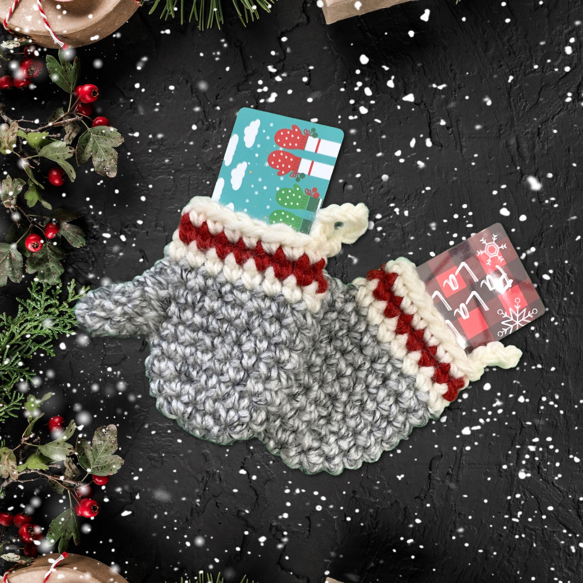 Crochet Christmas Pattern Crochet Mitten Ornament Pattern Etsy