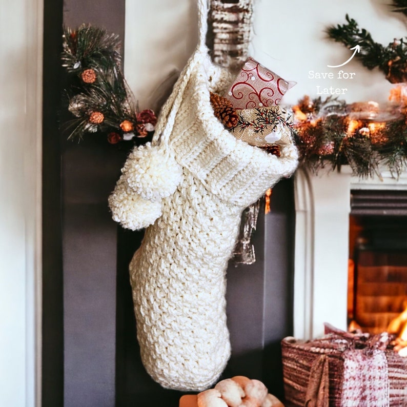 Crochet Christmas Stocking Pattern Crochet Pattern Crochet Brighton Christmas Stocking Instant Download Pattern Crochet Video image 10