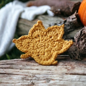 Crochet Leaf Pattern Download - Crochet Maple Leaf Pattern Enthält Link zu Video-Tutorial in der Auflistung - Fall-Ahornblatt-Untersetzer