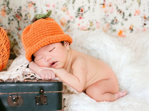 Crochet Pumpkin Hat Pattern With Video Tutorial Baby, Toddler, Child and Adult Sizes Included in Pumpkin Pattern