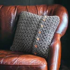 Crochet Cushion Cover Pattern Button Up Crochet Cushion Cover Pattern image 5