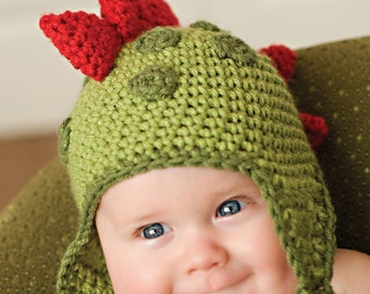 Crochet Dinosaur Hat Pattern for Kids and Adults! Make This