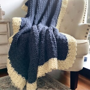 Crochet Blanket Pattern Crochet Throw Pattern Cedar Ridge Crochet Blanket with Beginner Step By Step Video Tutorial image 8