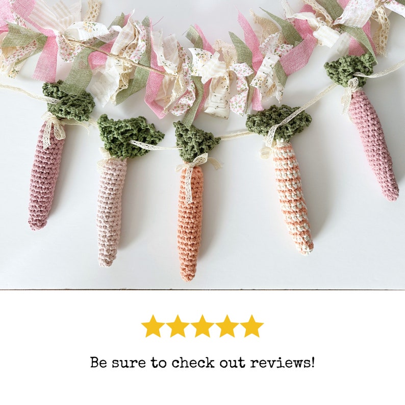 Vintage Farmhouse Crochet Carrot Pattern Easter Decor Amigurumi Pattern Instant Download image 4