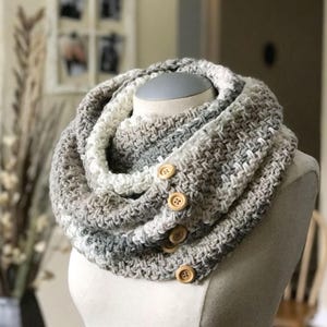 Brighton Crochet Cowl Pattern – Textured Neck Warmer Toddler, Child, Adult  (PDF Download)