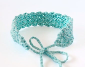 Crochet Pattern - Whispering Lace Cotton Crochet Headband Pattern for Baby, Toddler, Child and Women - Includes Video Tutorial