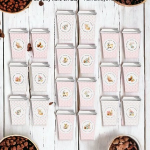 Printable Coffee Sleeve Display Inserts Templates Friendship Theme, Coffee Cup Template Insert Card for Crochet Cup Cozy 20 Designs in All. image 7