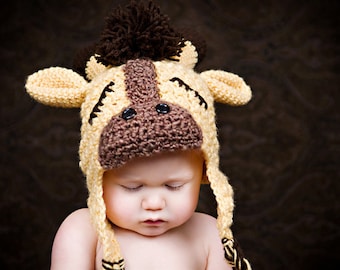 Giraffe Crochet Hat Pattern for Baby -  Sweet Slumber Giraffe Hat Pattern Crochet PDF includes Sizes Preemie to 10 Years Sizes Included
