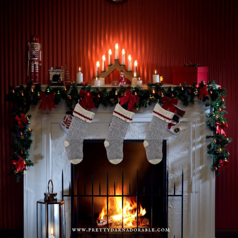Crochet Christmas Stocking Pattern Polar Ridge Christmas Stocking ...