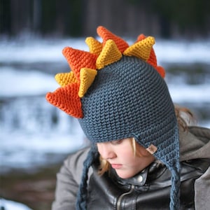 Crochet Pattern Dinosaur Hat Crochet Hat Pattern for Babies, Children, Teen, Men and Women
