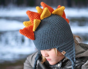 Crochet Pattern Dinosaur Hat Crochet Hat Pattern for Babies, Children, Teen, Men and Women