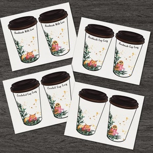 Cup Cozy Printable Coffee Cup Template Cardboard Sleeve Display ...