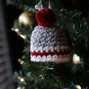 Crochet Christmas Pattern Crochet Hat Ornament Pattern Mini Crochet Hat Ornatment image 4