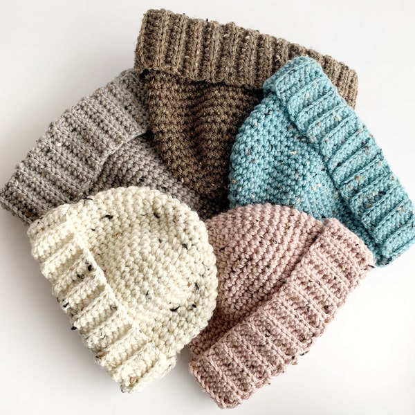 Crochet Beanie Pattern Fishermans Cap Crochet Beanie Pattern Includes 5 Sizes Newborn to Adult