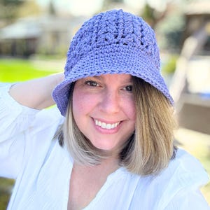 CROCHET PATTERN, The Logan Crochet Bucket Hat Pattern Baby to Adult Sizes Perfect for Spring, Summer and Fall.  Instant Crochet PDF Download