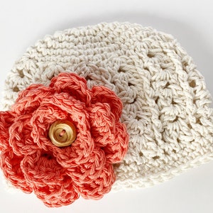 Girls Crochet Summer Beanie Pattern.  The Logan Scalloped Beanie Crochet Hat Pattern Includes Sizes Newborn to Ladies.