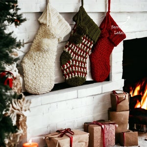 Crochet Christmas Stocking Pattern - Crochet Pattern - Crochet Brighton Christmas Stocking - Instant Download Pattern - Crochet Video