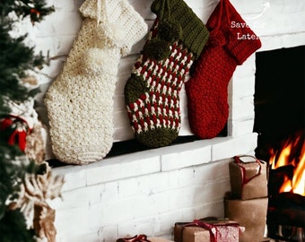 Crochet Christmas Stocking Pattern - Crochet Pattern - Crochet Brighton Christmas Stocking - Instant Download Pattern - Crochet Video