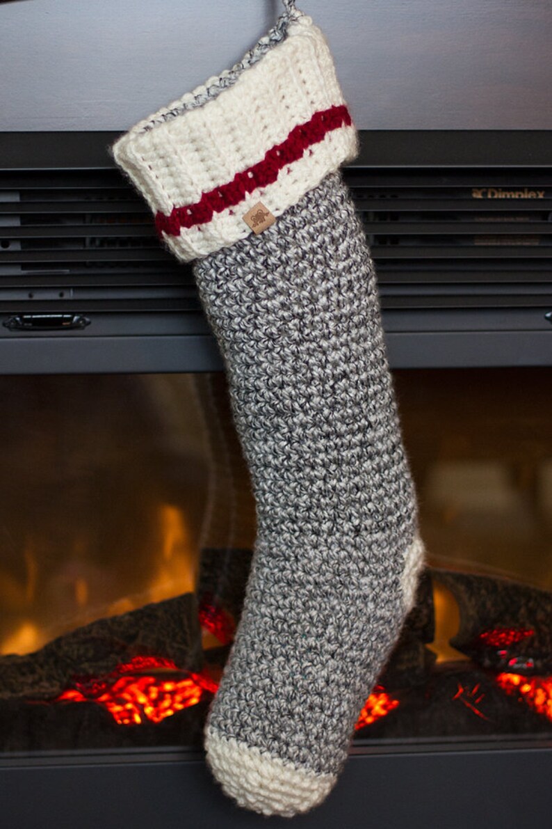 Crochet Christmas Stocking Pattern Polar Ridge Christmas Stocking ...