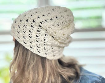 Patrón de gorro de crochet con punto abuela, patrón de gorro de crochet para principiantes, gorro de otoño, gorro de crochet fácil, tallas para adultos y bebés